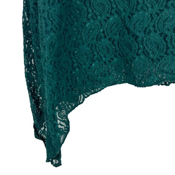 Indigo Soul Women's Lace Lined Blouse Size 2XL Plus Size Green - Picture 2 of 7